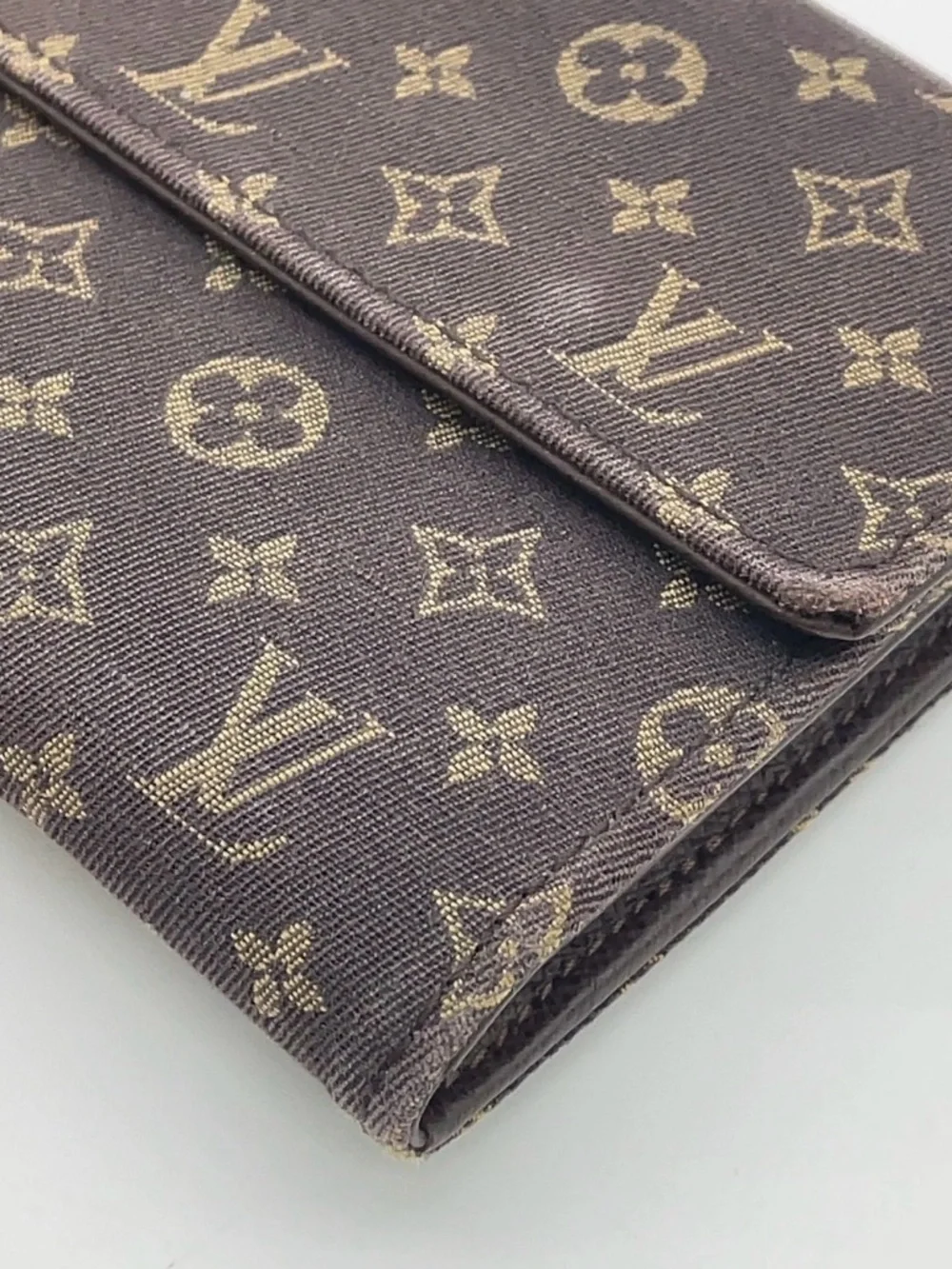 Auth Louis Vuitton Monogram Mini Lin Portefeuille Sarah